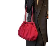 YGMNQAL Women's Simple Down Handbag Lemon Yellow Top Handle Satchel Handbags For Female Gym Work School(Wine Red)