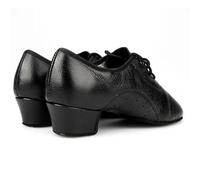 YGMNQAL Zapatos de Baile Latino Cuero Genuino for Hombre, Tacones Bajos Negros, for salón, for niños, Tango, Salsa, Rumba, Jazz Moderno