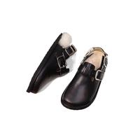 YGMNQAL Zuecos clásicos cómodos for mujer, zapatilla de felpa invierno con soporte for arco, zapatos peludos acogedores(Black,35)