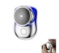 YGMXZL Afeitar eléctrica Lavable de Bolsillo,Miniafeitadora Eléctrica,Afeitadora en Seco y Húmedo,Afeitadora Eléctrica Portátil para Hogar,Oficina,Viajes (Azul claro abigarrado)