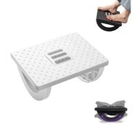 YGMXZL Apoya pies,reposapiés de escritorio,Puede girar 180°,antideslizante, reposapiés ergonómico con textura de masaje y rodillo,reposapiés para oficina,hogar (Blanco)