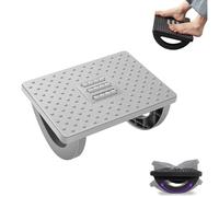 YGMXZL Apoya pies,reposapiés de escritorio,Puede girar 180°,antideslizante, reposapiés ergonómico con textura de masaje y rodillo,reposapiés para oficina,hogar (Gris)