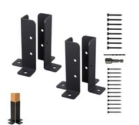 YGMXZL Valla de madera, 4 piezas ajustables de madera, soporte para postes de pérgola, soporte robusto para postes de vallas, pérgolas, pasamanos de cubierta