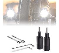 Ygmylandbb Soportes de montaje de luz auxiliar para motocicleta, soporte de luz antiniebla para guardabarros, se adapta a agujeros de 6 mm y 8 mm, soporte de montaje de foco, 2 unidades