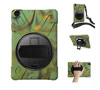 YGoal Funda para Galaxy Tab A7 10.4 - Multifuncional Carcasa con 360 Rotación Kickstand, Correa de Bandolera y Mano Híbrido Shockproof Cover para Samsung Galaxy Tab A7 T500 2020 (Camuflaje)