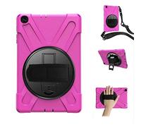 YGoal Funda para Galaxy Tab A7 10.4 - Multifuncional Carcasa con 360 Rotación Kickstand, Correa de Bandolera y Mano Híbrido Shockproof Cover para Samsung Galaxy Tab A7 T500 2020 (Rosa)