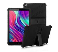 YGoal Funda para Huawei M5 Lite 8 - Cubierta Protectora a Prueba de choques Suaves para niños de Peso liviano Silicona Case Cover para Huawei MediaPad M5 Lite 8 Pulgada, Negro