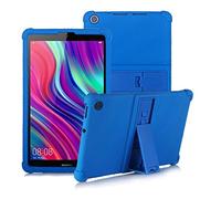 YGoal Funda para Huawei M5 Lite 8 - Cubierta Protectora a Prueba de choques Suaves para niños de Peso liviano Silicona Case Cover para Huawei MediaPad M5 Lite 8 Pulgada, Oscuro Azul