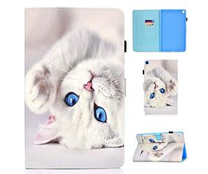YGoal Funda para Huawei MatePad T 10 - Multiángulo PU Cuero con Soporte para lápiz táctil y Ranuras Folio Carcasa para Huawei MatePad T10, Cat