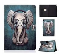 YGoal Funda para Lenovo Tab P10/M10 - Multiángulo PU Cuero con Soporte para lápiz táctil y Ranuras Folio Carcasa para Lenovo Tab P10/M10, GLASSELEPHANT