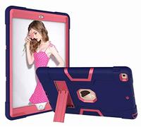 YGoal Funda para Nuevo iPad 10.2 - Híbrida Tres Capas Shockproof Antideslizante con Kickstand Cover Carcasa para iPad 8th Gen 2020 / 7th Gen 2019 10.2 Pulgada, Azul&Rosa