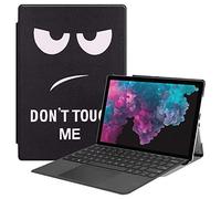 YGoal Funda para Surface Pro 7 - Multiángulo PU Cuero con Soporte para lápiz táctil y Ranuras Folio Carcasa para Surface Pro 7, Ojo
