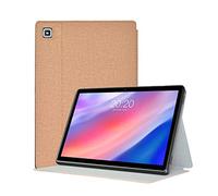 YGoal Funda para Teclast P20HD/Teclast M40 Pro - Ligero Multiángulo PU Cuero Business Folio Carcasa para Teclast P20HD/Teclast P20/M40/M40 Pro Tablet, Oro