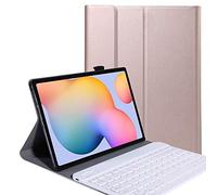 YGoal Teclado Funda para Honor V7 Pro, [QWERTY Inglés Layout] Slim PU Cuero Funda con Desmontable Wireless Teclado para Honor V7 Pro, Rosa Oro