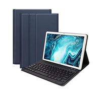 YGoal Teclado Funda para Huawei M6 8.4, [QWERTY Inglés Layout] Slim PU Cuero Funda con Desmontable Wireless Teclado para Huawei MediaPad M6 8.4, Azul
