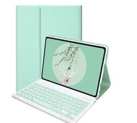 YGoal Teclado Funda para Redmi Pad SE, [QWERTY Inglés Layout] Slim PU Cuero Funda con Desmontable Wireless Teclado para Redmi Pad SE 11, Verde