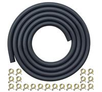 YGQ Ø 6 mm Manguera de línea de combustible de 6mn ID para Briggs & Stratton Craftsman MTD Kawasaki Kohler pequeños generadores Powersports con 20 abrazaderas de goma negra de 2.4M