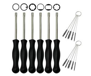 YGQ Kit de 6 herramientas de ajuste de carburador de 21 dientes estriados 530035560 + Pac Man 308535003 + D individual 308535001 + hexagonal 59108902307 + 7 dientes estriados + ajuste de carburador