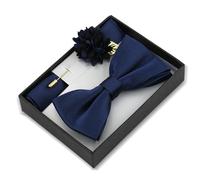 YGSGJSP Corbata de hombre Conjunto de broche flores for hombre con pajarita, conjunto alfiler solapa mariposa y cuadrado bolsillo para tu armario(Color 20)