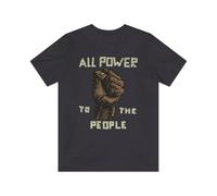 YGT56UYHft All Power To The People 1966 Color Variant Vintage Men's T-Shirt Black M