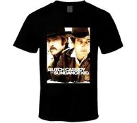 YGT56UYHft Butch Cassidy & The Sundance Kid Newman Redfordt T-Shirt Black S