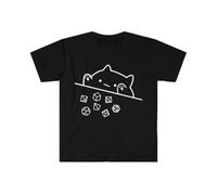 YGT56UYHft Cat Throwing Dice Dungeon Meowster DND T Shirt M
