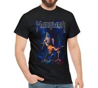 YGT56UYHft Manowar-Heavy-Metal-Singer-Musician-Merch-Tshirt Black L