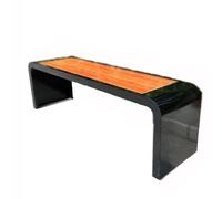 Ygt9mS6vz Banco del Parque Silla de Parque Acero Inoxidable Negra, Banco for Exteriores, for Patio, Asiento Ocio for el vecindario(XL)