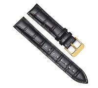 YGUK0J Correa De Reloj Piel, 12mm, 14mm, 16mm, 18mm, 20mm, 22mm, 24mm, Cuero Genuino, Negro(Black-G,22mm)