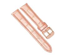 YGUK0J Correa De Reloj Piel, 12mm, 14mm, 16mm, 18mm, 20mm, 22mm, 24mm, Cuero Genuino, Negro(Pink-RG,24mm)