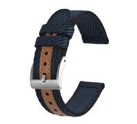 YGUK0J Correas De Reloj De Nailon, Correa De Reloj De 18mm, 20mm Y 22mm For Hombres Y Mujeres, Repuesto Suave E Impermeable De Primera Calidad(Dark Blue,20mm)