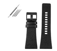 YGUKOJ - Correa de reloj compatible con diesel/POlice para hombre, tamaño grande, 26 mm, 28 mm, 30 mm, 32 mm, color negro y marrón, 30mm