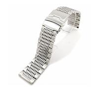 YGUKOJ Lujo 22/20 / 20 / 24mm de Lujo Enlace de Milán Sólido Banda de Reloj de Acero Inoxidable Cierre Plegable Relojes de Seguridad Strap Pulsera Reemplazo(Silver,20mm)