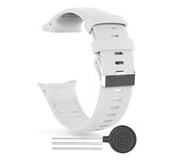 YGUKOJ Safe Silicone Watch Band Surdy Buckle Strap Strap Compatible con Polar Kit de Reloj Vantage V(White)