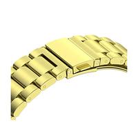 YGUKOJ Sin trampas Strap Steel Strap Compatible With Galaxy Watch 4 Classic 46mm 42mm / Watch4 44mm 40 mm banda de muñeca Curved Pulsera de metal(Gold,Galaxy Watch4 40mm)