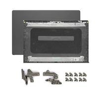 YGUWZ Cubierta Trasera LCD para portátil, bisagras de Bisel Frontal, Funda con Tapa Trasera Negra, Plateada y Gris, Compatible con 15 3510 3511 3515 3520 3521(Black A Hinge Cover)