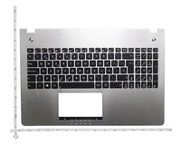 YGUWZ Funda Superior Plateada con reposamanos Compatible con portátil N56 N56V N56VM N56VZ N56SL(Without Backlight)