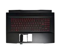 YGUWZ MSI GF76 MS-17L1 Funda Superior con reposamanos Compatible con Teclado de computadora portátil en español, Ruso, francés y Estadounidense(SpanishBacklit)