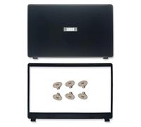 YGUWZ Reemplazo de la contraportada LCD Bisagras del Bisel Frontal Tornillos compatibles con Aspire 3 A315-42 A315-42G A315-54 A315-54K A315-56 N19C1 15.6 Pulgadas(Black AB Cover)