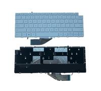 YGUWZ Reemplazo de Teclado retroiluminado para computadora portátil de EE. UU. 13 7390 2 en 1 P103G Notebook PC Compatible con NSK-ET1BC 0X7C56 0X01GR 0XD3H3(US White)