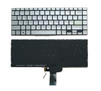 YGUWZ Teclado retroiluminado Compatible con S14 S433 X421 M433 S433EA S433EQ S433FL S433FA S433JA Reemplazo en Negro y Plateado(Backlit US Silver)