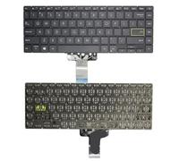 YGUWZ Teclado retroiluminado Compatible con S14 S433 X421 M433 S433EA S433EQ S433FL S433FA S433JA Reemplazo en Negro y Plateado(No Backlit US)