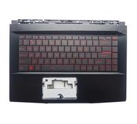 YGUWZ Teclado retroiluminado para portátil con reposamanos Compatible con MSI GF63 8RC 8RD MS-16R1 R2 R3 R4 R5 R6 Diseño Ruso EE. UU. Español(US Keyboard)