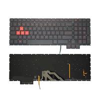 YGUWZ Teclado retroiluminado Rojo Compatible con 15CE TPN-Q194 15-CE030CA 15-ce001la 15-ce015dx 15-ce004na NSK-XG0BQ(US Red Word Backlit)