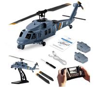 YGWXYYZJ Helicóptero Militar RC con cámara 8K y Pantalla integrada Control Remoto para Mantener la altitud Motor sin escobillas con Flujo óptico Luces LED para Vuelo estacionario