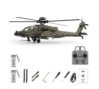 YGWXYYZJ Helicóptero RC C170 Escala 1/48 2.4G 6 Canales sin Barra estabilizadora Aeronave RC con TOF Mantenimiento de altitud Vuelo invertido con un Solo botón 2 baterías Listo para Volar(Green)