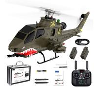 YGWXYYZJ Helicóptero RC Cobra RTF Modelo estabilizado por GPS con Sistema flybarless Doble Motor brushless y Sistema de Vuelo Inteligente lidar Baterías duales para Adultos y Principiantes(Green)
