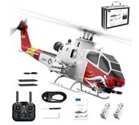 YGWXYYZJ Helicóptero RC Cobra RTF Modelo estabilizado por GPS con Sistema flybarless Doble Motor brushless y Sistema de Vuelo Inteligente lidar Baterías duales para Adultos y Principiantes(White)