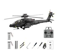 YGWXYYZJ Helicóptero RC ERA C170 AH-64D Apache a Escala 1/48, 2.4G, 6 Canales, sin Barra estabilizadora, helicóptero Militar RC con Vuelo invertido con un Solo botón Incluye 2 baterías