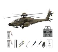 YGWXYYZJ Helicóptero RC ERA C170 AH-64D Apache a Escala 1/48, 2.4G, 6 Canales, sin Barra estabilizadora, helicóptero Militar RC con Vuelo invertido con un Solo botón Incluye 2 baterías